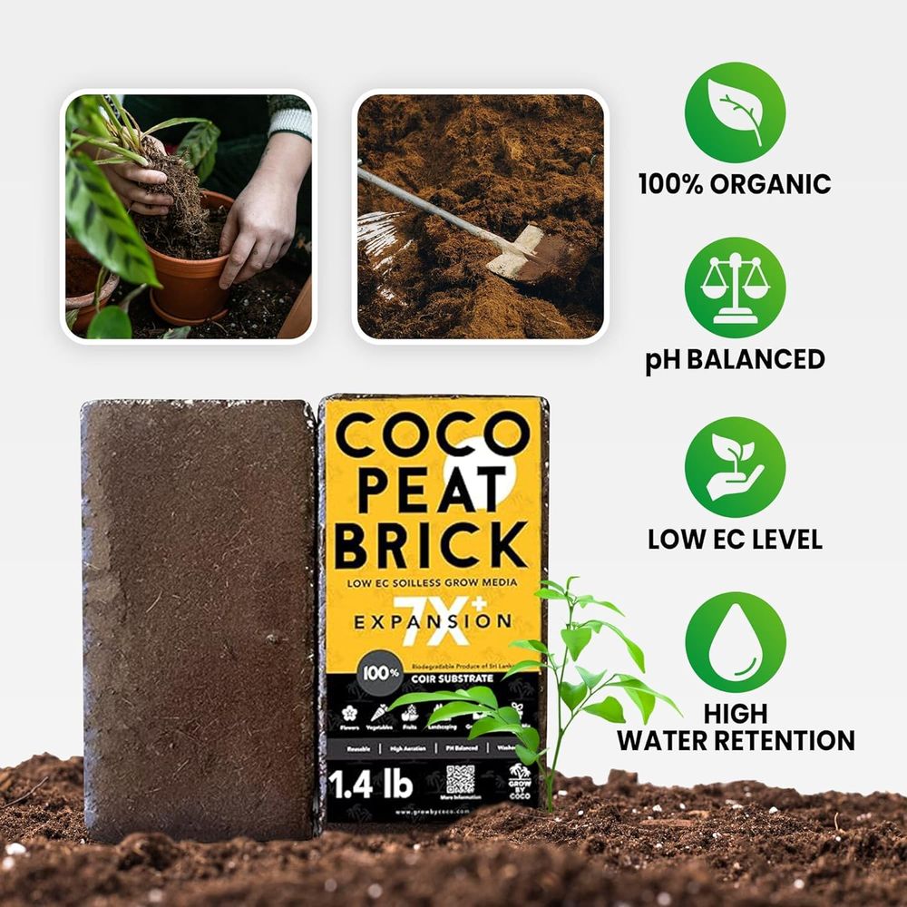 Брикет 650 г - Премиальный орг – обзор и цена Substrate Coconut Fiber
