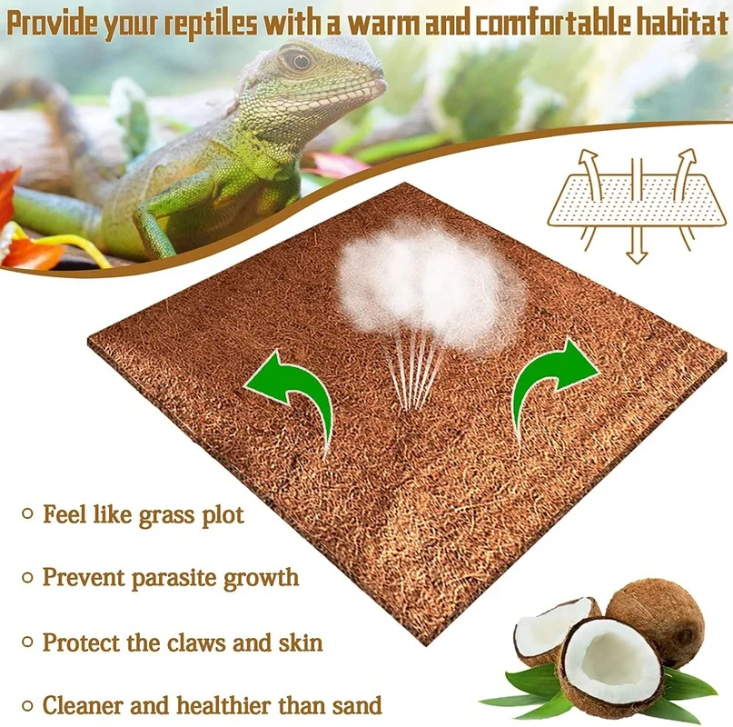 Коврик для рептилий из натурал – обзор и цена Substrate Coconut Fiber
