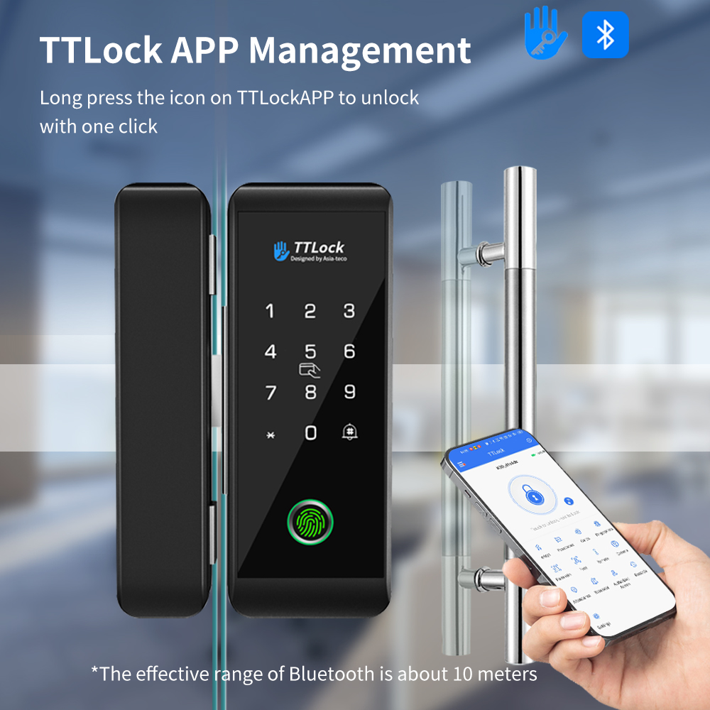 TTLOCK умный стеклянный замок  – обзор и цена Glass Door Hinge